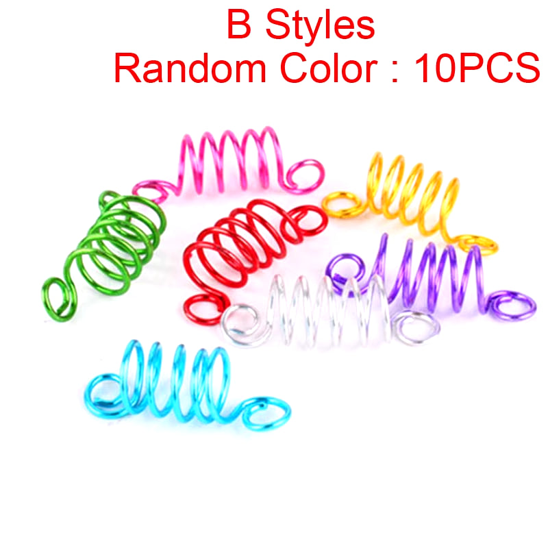 5Pcs/Pack Golden Silver Viking Spiral Charms Hair Braid Dread Dreadlock Beads Clips Cuffs Rings Jewelry Accessories