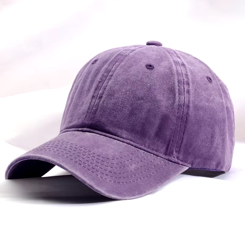 Solid Spring Summer Cap Women Ponytail Baseball Cap Fashion Hats Men Baseball Cap Cotton Outdoor Simple Vintag Visor Casual Cap